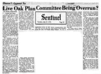 Live Oak Plan Committee Being Overrun?