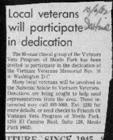 Local veterans will participate in dedication