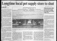 Longtime local pet supply store to shut