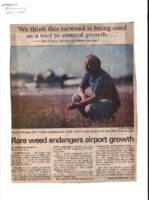 Rare weed endangers airport growth