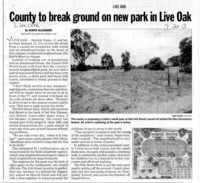 County to break ground on new park in Live Oak