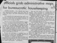 Officials grab administrative mops for bureaucratic housekeeping