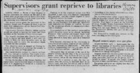 Supervisors grant reprieve to libraries