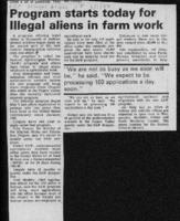 Program starts today for illegal aliens in farm work