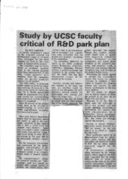 Study by UCSC faculty critical of R&D park plan
