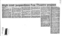 High cost jeopardizes Fox Theatre project