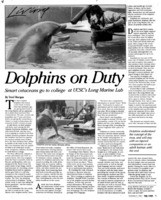 Dolphins on Duty: Smart cetaceans go to college at UCSC's Long Marine Lab