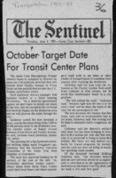 October Target Date for Transit Center Plans