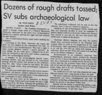 Dozens of rough drafts tossed; SV subs archaeological law