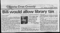 Bill would allow library tax