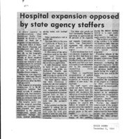 Hospital expansion opposed by state agency staffers