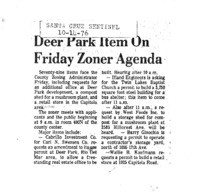 Deer Park Item on Friday Zoner Agenda