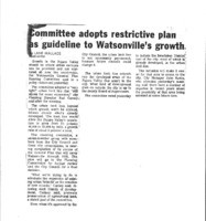 Committee adopts restrictive plan as guideline to Watsonville's growth