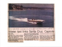 Water taxi links Santa Cruz, Capitola