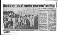 Sudden deal ends nurses' strike