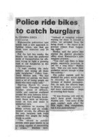 Police ride bikes to catch burglars