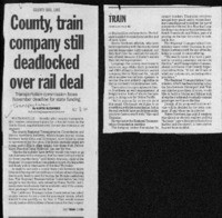 County, train company still deadlocked over rail deal