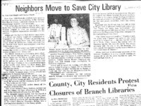 Neighbors Move to Save City Library