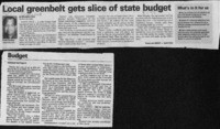 Local greenbelt gets slice of state budget