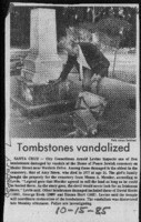 Tombstones vandalized