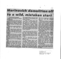 Marinovich demolition off to a wild, mistaken start