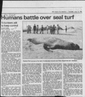Humans battle over seal turf