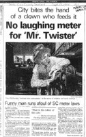 City bites the hand of a clown who feeds it No Laughing meter for 'Mr. Twister