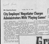 City employees' negotiator charges administrators with 'playing games