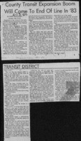 County Transit Expansion Boom Will Come to End Of Line in '83