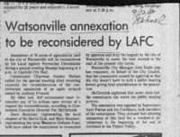 Watsonville annexation to be reconsidered by LAFC