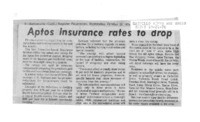 Aptos insurance rates to drop