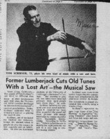 Former lumberjack cuts old tunes with a 'lost art'--the musical saw