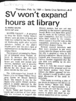 SV won't expand hours at library