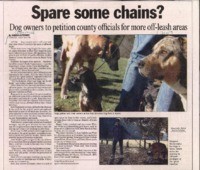 Spare some chains? Dog owners to petition county officials for more off-leash areas