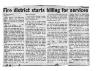 Fire district starts billing for services