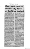 How much control should city have of building design?