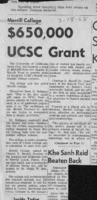 $650,000 UCSC Grant: Merrill College