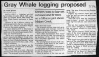 Gray Whale logging proposed