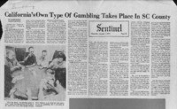 California's Own Type of Gambling Takes Place in SC County