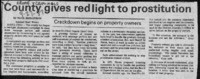 County gives red light to prostitution