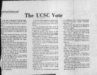 The UCSC Vote