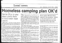 Homeless camping plan OK'd