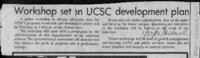 Workshop set on UCSC development plan