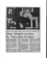 Msgr. Murphy to leave St. Pat's after 17 years