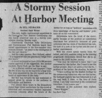 A Stormy Session A Harbor Meeting