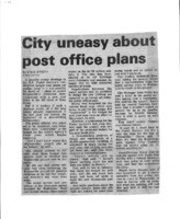 City uneasy about post office plans