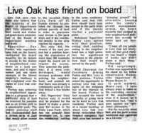 Live Oak has friend on board