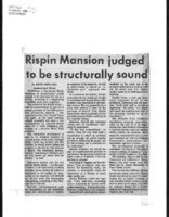 Rispin Mansion judged to be structurally sound