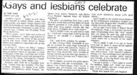 Gays and lesbians celebrate