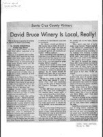 David Bruce Winery Is Local, Really!